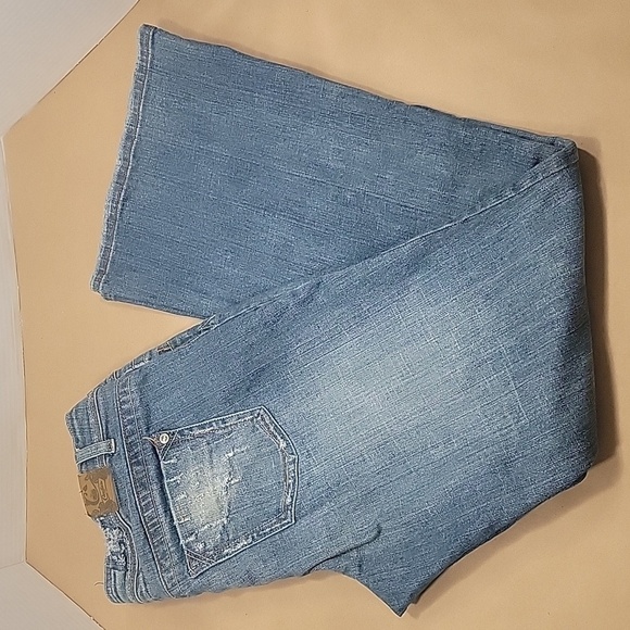 Candies Jeans, Size 13, Sequin Embellished with Distressing.  Flared/Bell Bottom - Picture 1 of 13